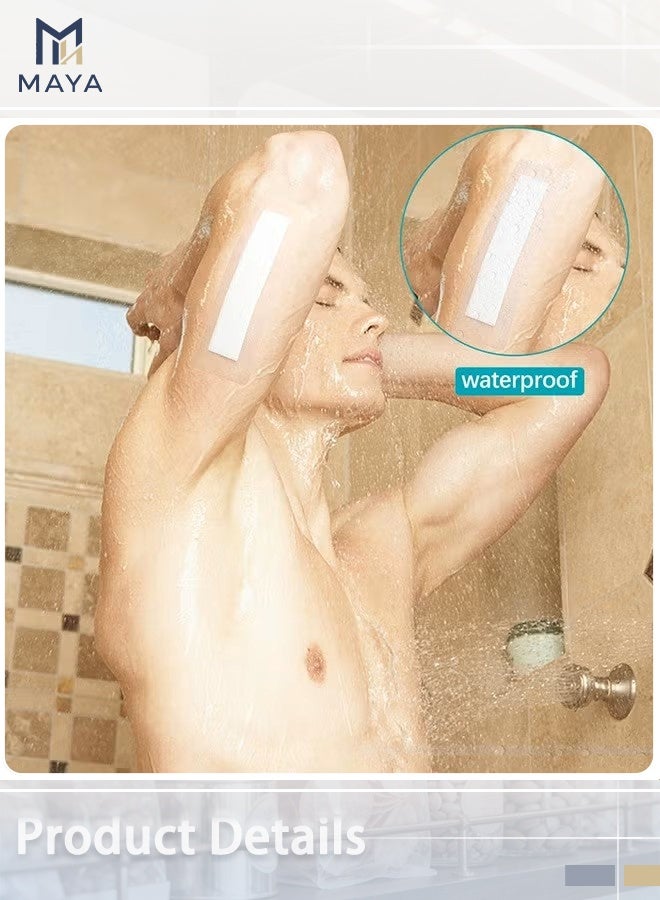 مايا 8 قطع من الضمادات المقاومة للماء بعد الولادة القيصرية، 10*25 سم، أغطية واقية لندبات شد البطن، ضمادات واقية، لوازم كبيرة للعناية بالجروح (نظيفة) - Image 2